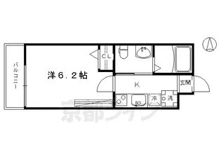 Bochi Bochi 烏丸【305号室】の間取り