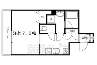 GARNET RESIDENCE 京都辰巳【302号室】の間取り