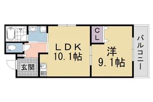 クレアーレ五条大宮【2階】の間取り