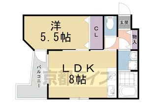 プライベートレジデンス御所西【3階】の間取り