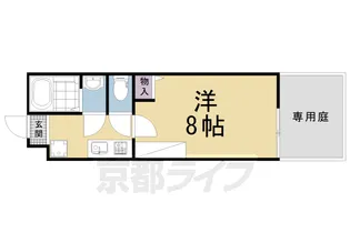 フラッティ千本二本松町【1階】の間取り