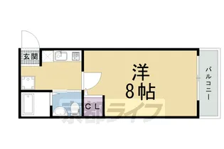 サントス堀川紫明【302号室】の間取り