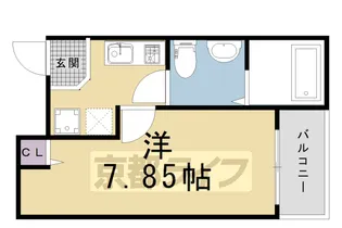 サントス堀川紫明【2階】の間取り