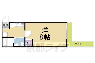 サントス堀川紫明【1階】の間取り