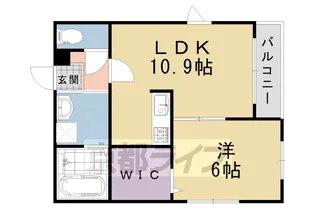 ロハス西向日【202号室】の間取り