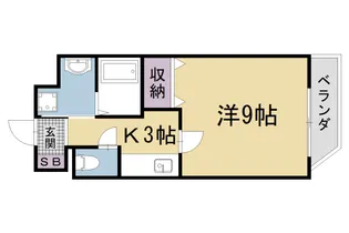 西大津IS Ⅱ【301号室】の間取り