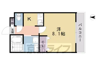 クレドール東福寺【2階】の間取り