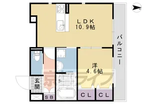 Carre heureux GOJO【1階】の間取り