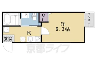 noa東寺駅【201号室】の間取り