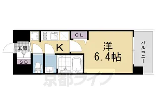 プレサンス THE KYOTO 澄華【4階】の間取り