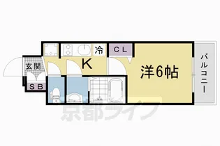 プレサンスTHE KYOTO 粋都【2階】の間取り