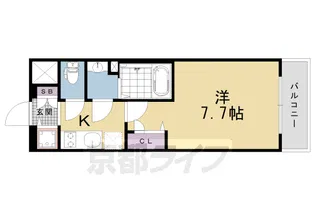エスリード京都梅小路アヴェニテ【2階】の間取り