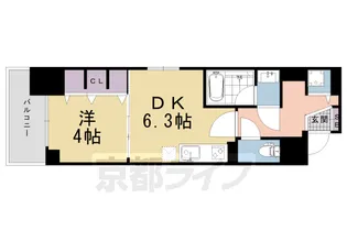 京都府京都市下京区西七条南東野町【マンション】の間取り