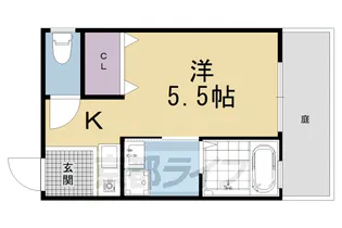 モダンクラウド【103号室】の間取り