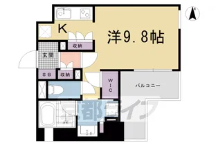 京都府京都市下京区大宮通五条下る東側南門前町【マンション】の間取り