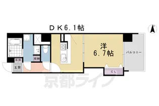 ベルビュー七条河原町【7階】の間取り