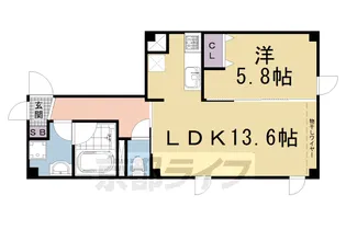SJS七条堀川【5F号室】の間取り