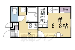 レオパレスヴィレッジ殿城【102号室】の間取り
