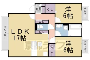 アリヴィオ・清涼【1階】の間取り