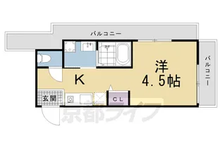 サンフェリシアン東福寺【1階】の間取り