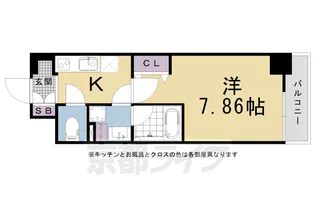 CAVANA九条烏丸【4階】の間取り