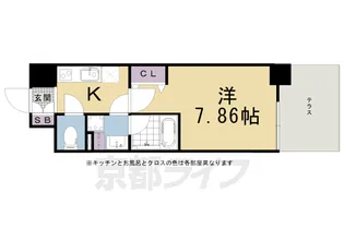 CAVANA九条烏丸【1階】の間取り
