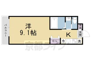 LA VITA東寺【2階】の間取り