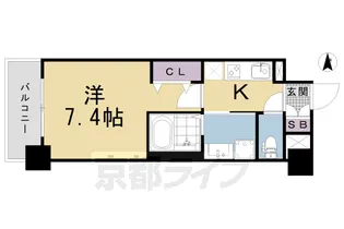 ベラジオ雅び烏丸十条【2階】の間取り