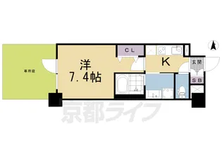 ベラジオ雅び烏丸十条【1階】の間取り