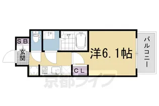 アドバンス京都エーデル【2階】の間取り