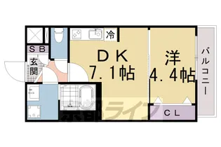 アドバンス京都エーデル【4階】の間取り