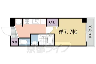 A−mon観月橋NIFUN【502号室】の間取り