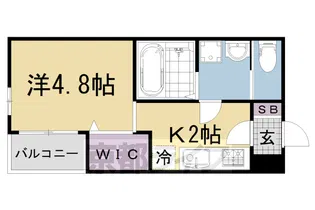 Y&C伏見 (ハーモニーテラス鳥羽町C棟)【3階】の間取り