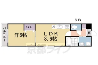CUOREyodo【203号室】の間取り