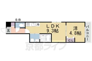 CUOREyodo【305号室】の間取り