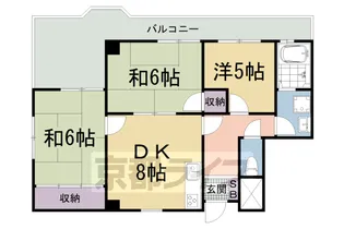 アドヴァンス比叡【401号室】の間取り