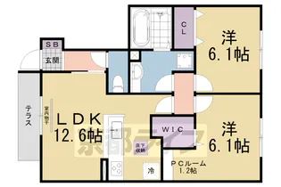 VILLA CLAIR【1階】の間取り