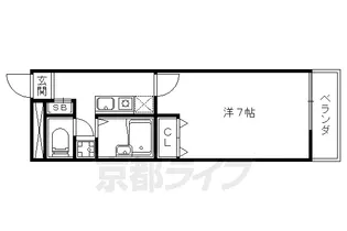 プレジール山科【105号室】の間取り