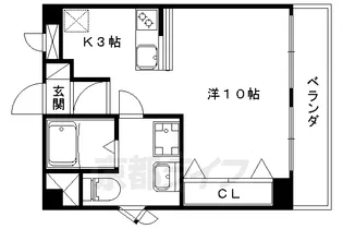 シャルト椥辻【401号室】の間取り