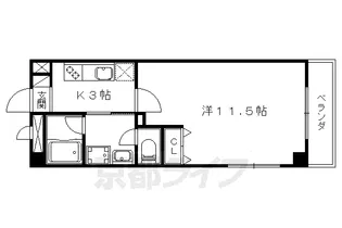 シャルト椥辻【3階】の間取り
