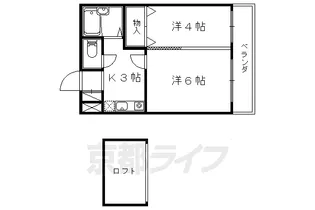 京都府京都市山科区大塚檀ノ浦【マンション】の間取り