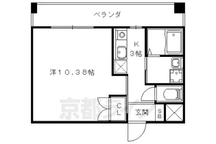 プレジール山科【6階】の間取り