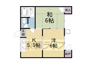 ブルーコート西野山【1-7号室】の間取り