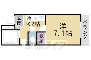 京都府京都市山科区安朱馬場ノ東町【マンション】の間取り