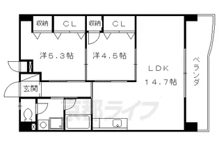 グレース・シノキ【402号室】の間取り