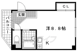 京都府京都市山科区竹鼻扇町【マンション】の間取り