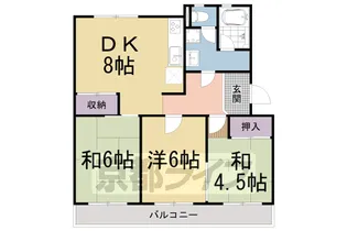醍醐上ノ山団地【A1-401号室】の間取り