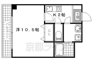 1Kの間取り画像