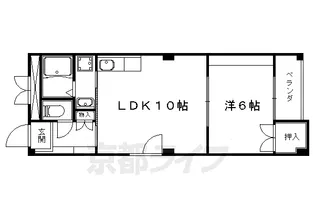 スカイコート勧修【2階】の間取り