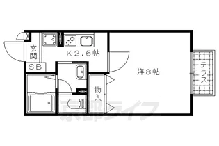 セジュール鴨土【1階】の間取り